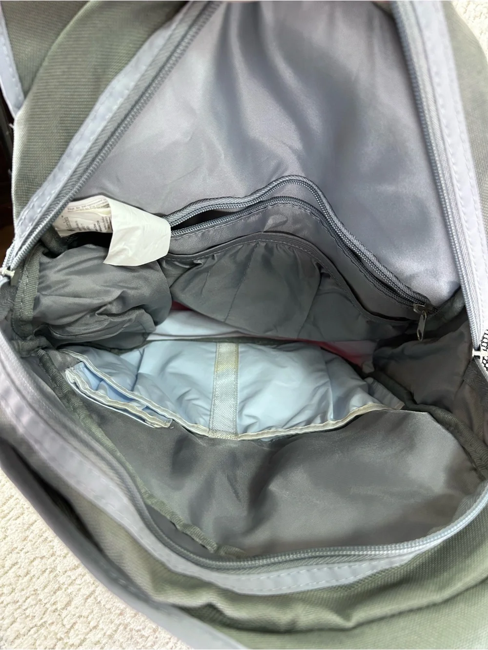 Columbia Great Escapade Backpack Diaper Bag Gray Red Insulated Organizer